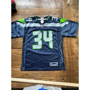 NFL Pro Line Seattle Seahawks Thomas Rawls 34 Youth Jersey Blue Large L G